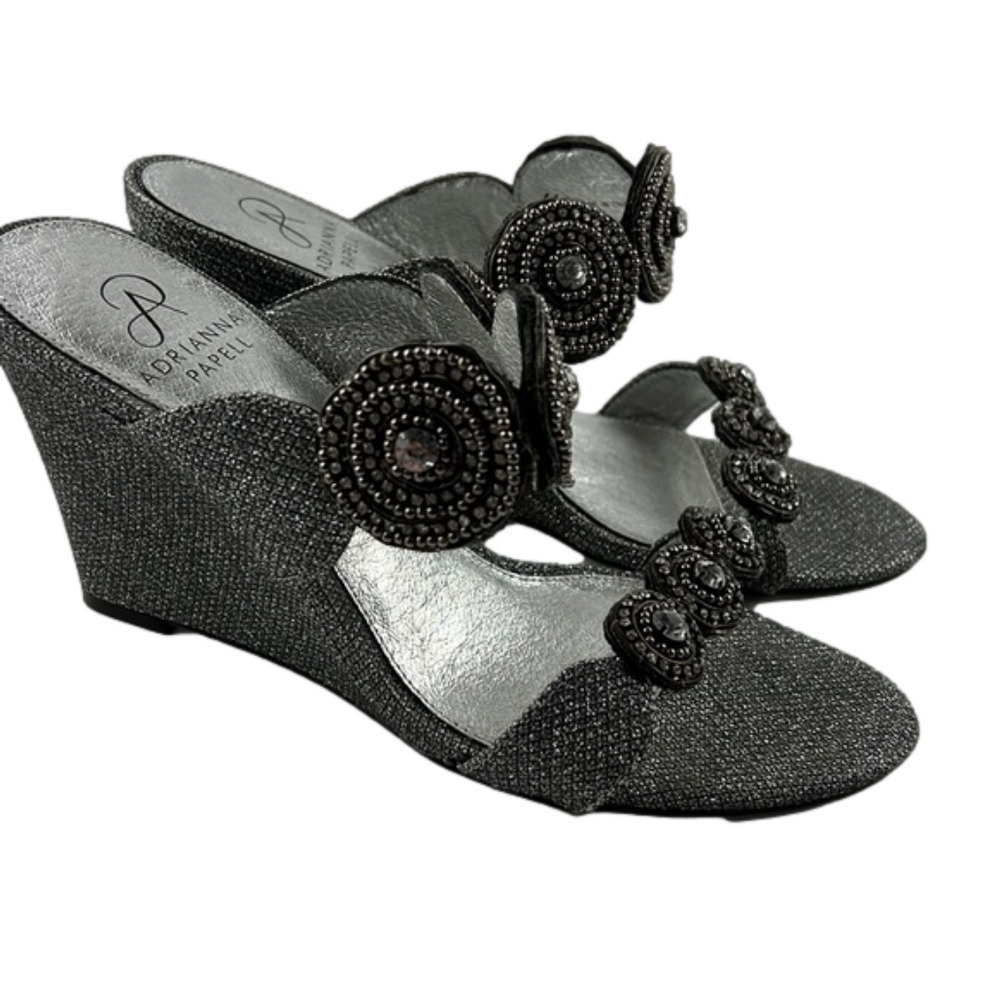 Adrianna Papell Women's Argo Wedge Sparkle Sandal